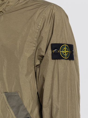 Jas van kreukelig nylon reps militair groen
