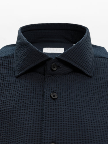 Camicia Active Shirt in Seersucker Blu Navy
