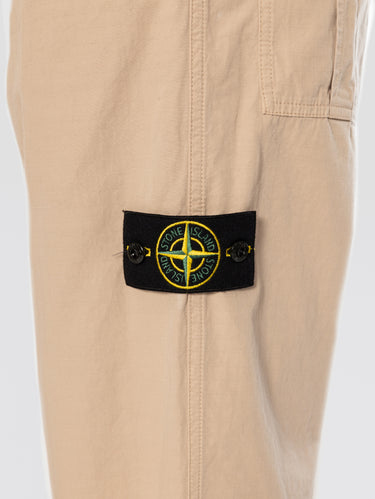 Pantaloni Chino in Ripstop di Cotone Deserto