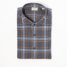 XACUS-Camicia a Quadri in Flanella Marrone/Blu-TRYME Shop