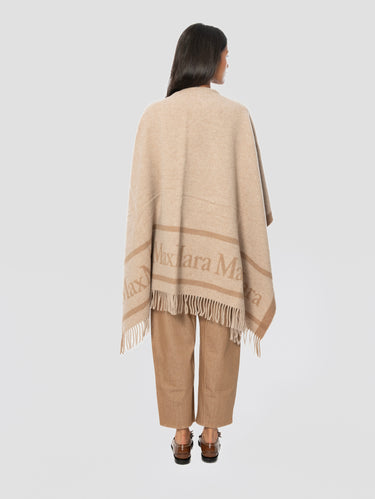 Poncho aus Wolle mit Fransen Hilde Cacha'
