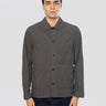 WOOLRICH-Overshirt in Popeline con Tasche Grigio-TRYME Shop