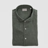 XACUS-Camicia in Lino Tinta Unita Verde-TRYME Shop