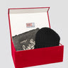 MC2 SAINT BARTH-Box Natale Uomo Cappello Blu e Pochette Herringbone-TRYME Shop