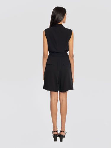 Black Short Cady Jumpsuit