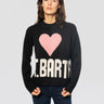MC2 SAINT BARTH-Maglione Oversize con Cuore e Scritta St. Barth Nero-TRYME Shop