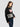 Maglione Oversize con Cuore e Scritta St. Barth Nero