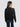 Maglione Oversize con Cuore e Scritta St. Barth Nero