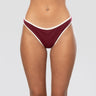 MC2 SAINT BARTH-Slip da Bagno con Profili a Contrasto Bordeaux/Bianco-TRYME Shop