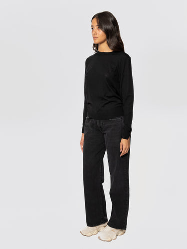 Black Bea Wide Leg Low Waist Denim