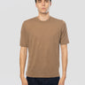 FILIPPO DE LAURENTIIS-Maglia Girocollo in Lino e Cotone Tortora-TRYME Shop