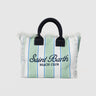 MC2 SAINT BARTH-Borsa Colette in Canvas a Righe Verde/Bianco-TRYME Shop