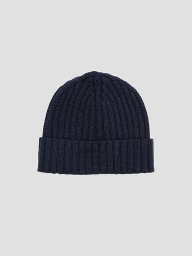 Cappello in Lana Merino Blu