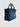 Borsa Tote in Cotone con Toppa con Logo in Denim Blu