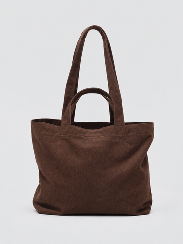 Borsa Essential Velluto a Coste Marrone