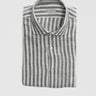 XACUS-Camicia in Lino a Righe Medie Bianco/Verde-TRYME Shop