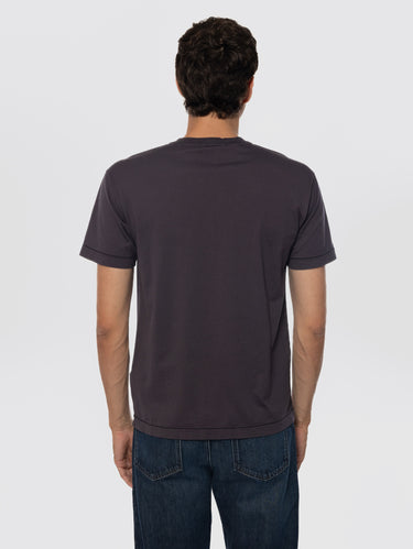 T-shirt met Patch Logo Compass op de Borst Blauw