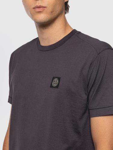 T-shirt met Patch Logo Compass op de Borst Blauw