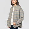 MC2 SAINT BARTH-Camicia in Flanella Snoopy St. Barth Lover Tartan Grigio-TRYME Shop
