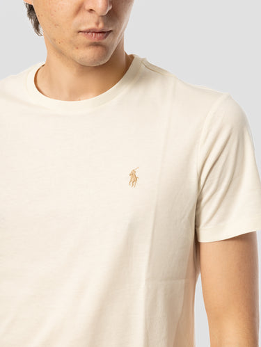 T-Shirt Rundhalsausschnitt Custom Slim Fit Creme