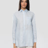 MAX MARA MM-Camicia Oversize in Lino Celeste-TRYME Shop