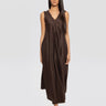 P.A.R.O.S.H.-Abito in Lino con Scollo a V Testa di Moro-TRYME Shop