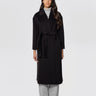 BRERAS MILANO-Cappotto Lungo in Lana con Bottone Nascosto Testa di Moro-TRYME Shop