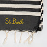 MC2 SAINT BARTH-Telo da Mare in Cotone a Righe Nero-TRYME Shop