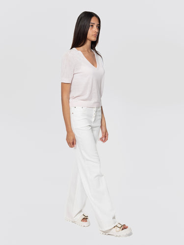 Jeans Gillan con Gamba Svasata Bianco