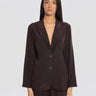P.A.R.O.S.H.-Giacca in Crepe de Chine in Seta Testa di Moro-TRYME Shop