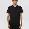 STONE ISLAND-T-shirt con Patch Logo Compass sul Petto Nero-TRYME Shop