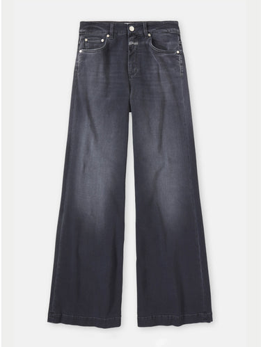 Dark Grey Wide-Leg Denim