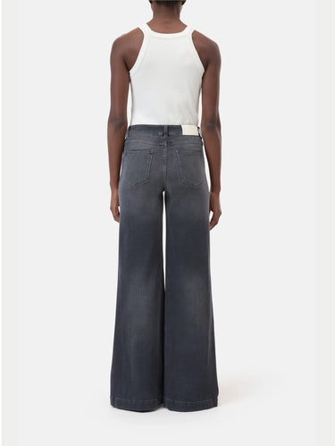 Dark Grey Wide-Leg Denim