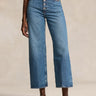 RALPH LAUREN-Jeans Vita Alta e Gamba Larga Denim Medio-TRYME Shop