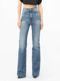 PINKO-Jeans Vita Alta Flare Lavaggio Dirty-TRYME Shop