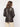 Blazer in Pelle con Chiusura ad un Bottone Marrone