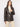 Blazer in Pelle con Chiusura ad un Bottone Marrone