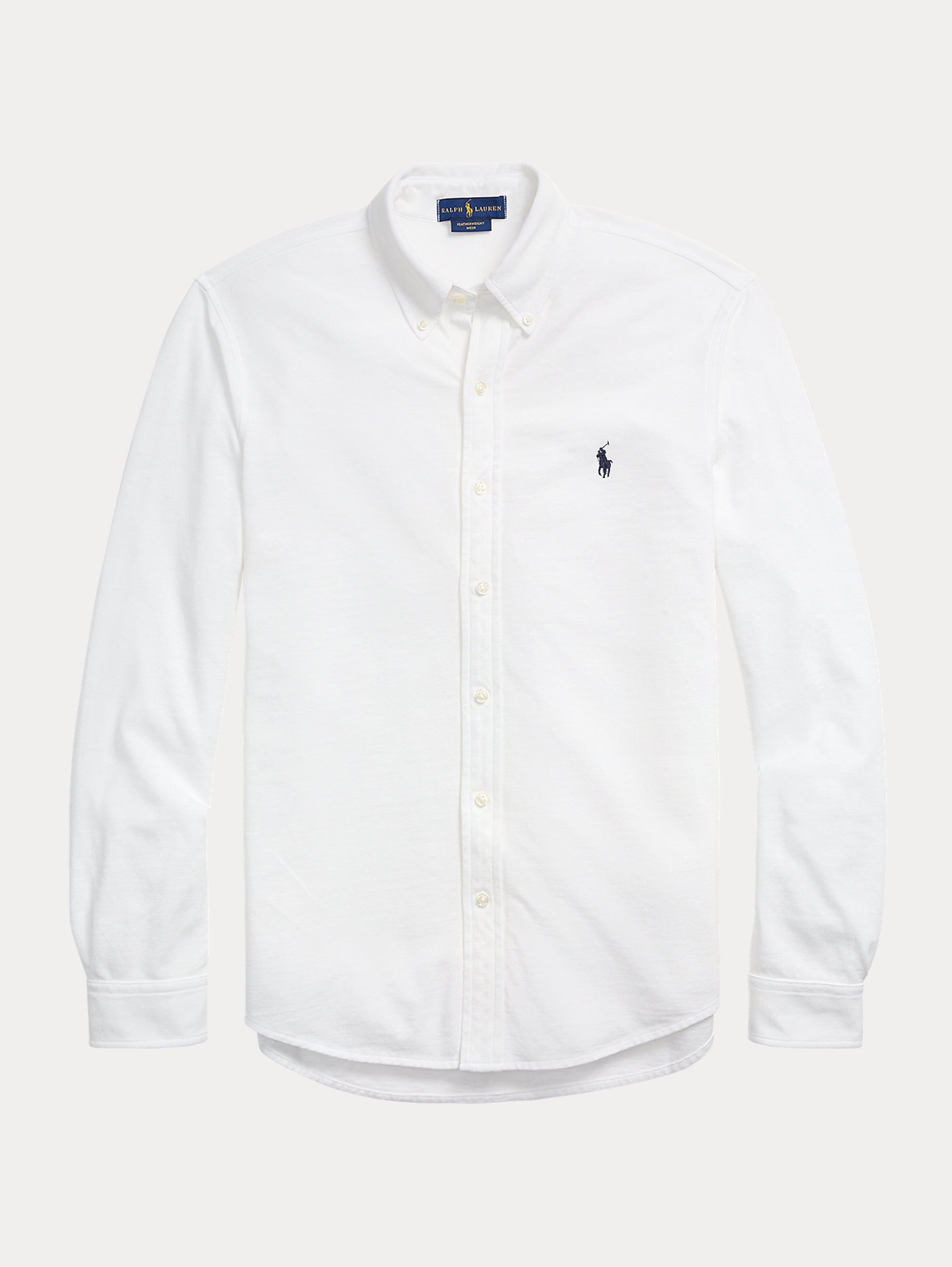 Weißes Baumwoll-Piqué-Hemd