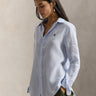 RALPH LAUREN-Camicia Classic Fit in Lino Celeste-TRYME Shop