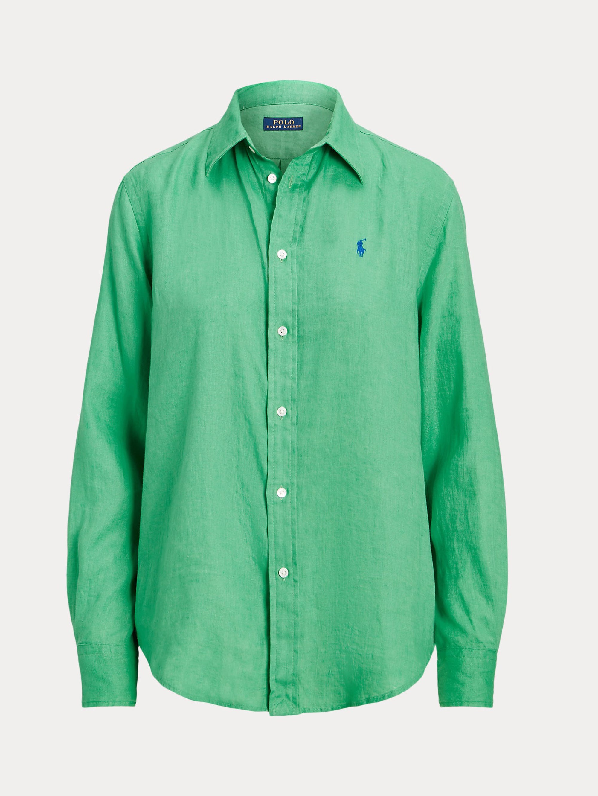 Over Green Linen Shirt