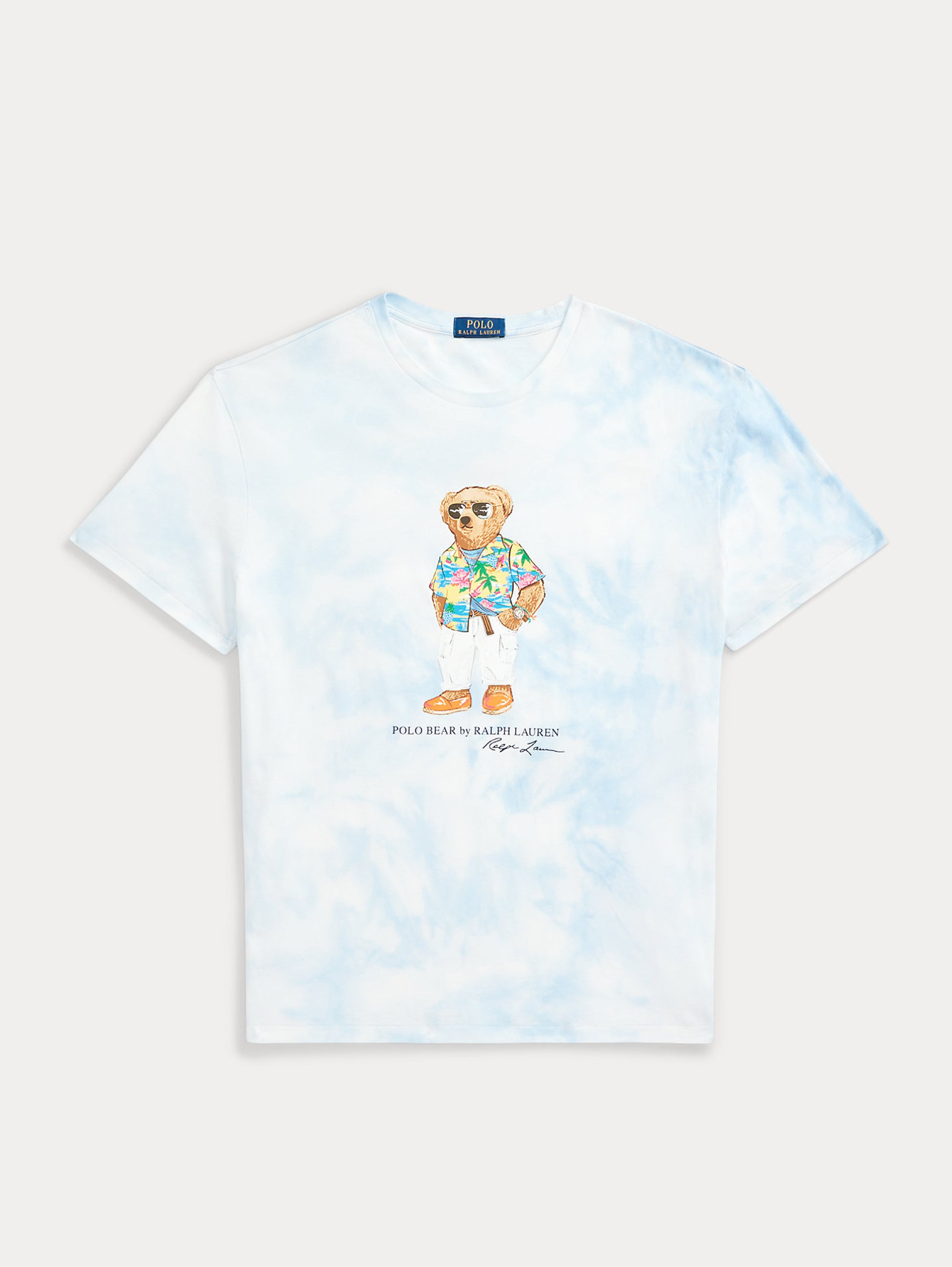 T-shirt Polo Bear Tie Dye Blu