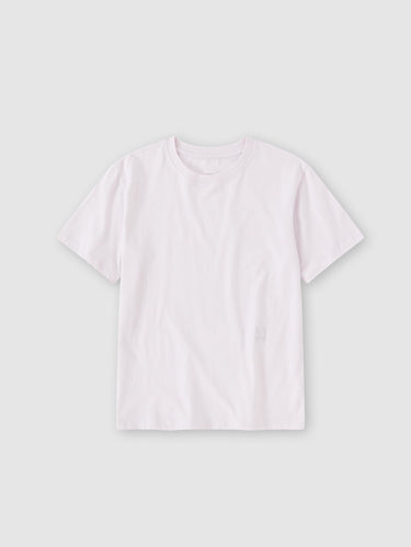T-Shirt mit Logo-Stickerei Weiß