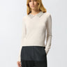PINKO-Maglia Aderente con Colletto con Strass Beige-TRYME Shop
