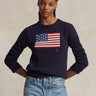 RALPH LAUREN-Maglia con Bandiera Blu-TRYME Shop