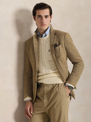 Maglia a Trecce in Cotone Crema