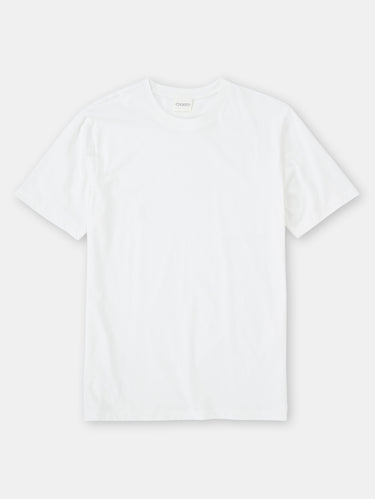 Rundhals-T-Shirt aus Jersey Weiß