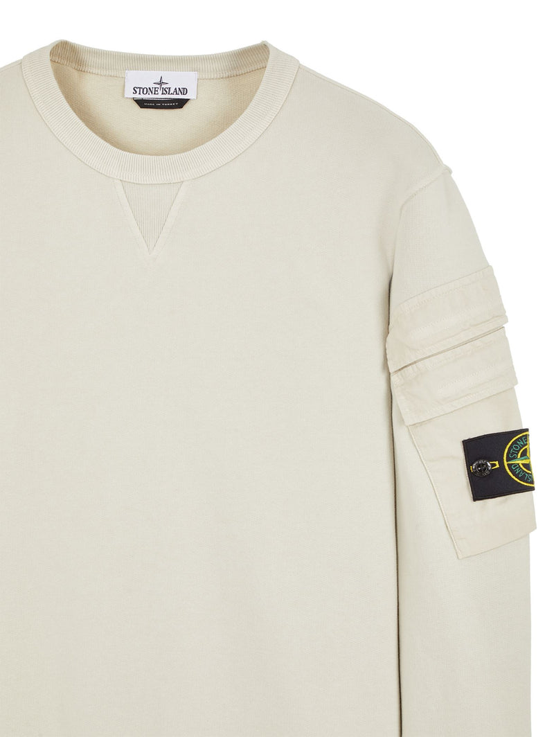 Baumwoll-Sweatshirt mit Stucco-Taschen