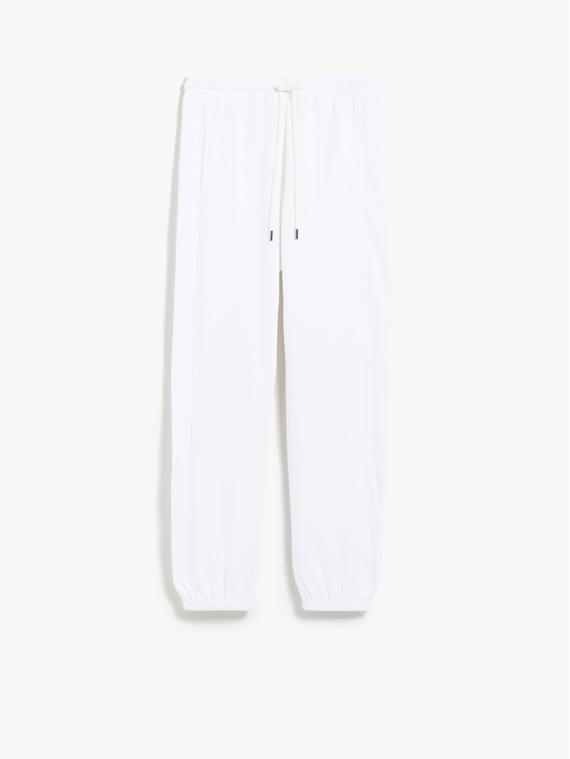 Jogging Pants with Tone-on-Tone Band in White