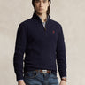 RALPH LAUREN-Maglia Mezza Zip a Trecce Blu Navy-TRYME Shop