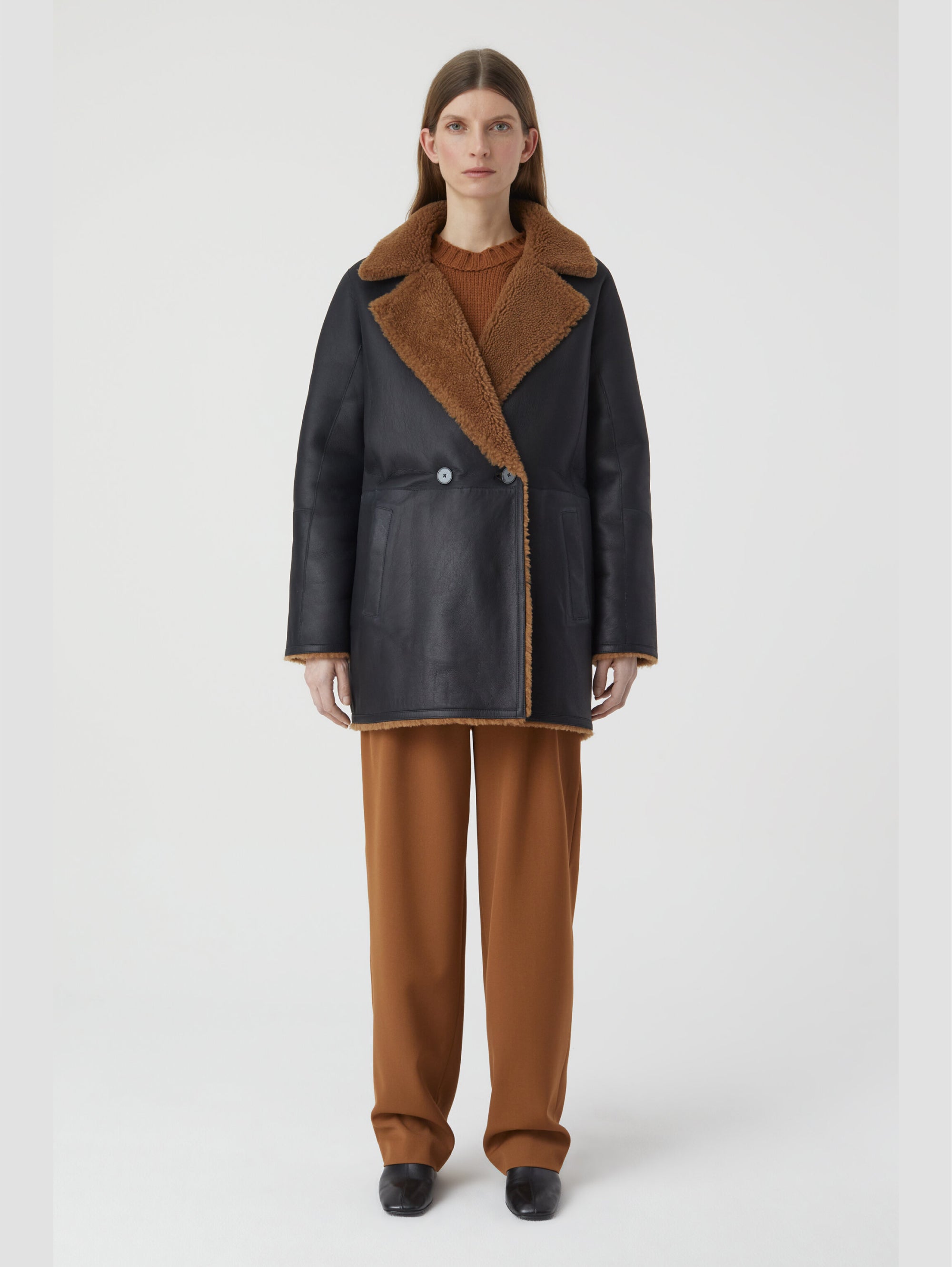 Shearling Bershka Wendejacke Fur Hollister Jacke Damen GrÃ¼n